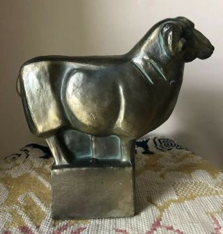 Vintage Retro Fred Press Mid Century Modern Sculpture Sheep Aries Horoscope 4