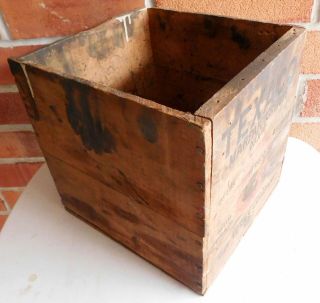 Vintage TEXACO Marfak Grease No.  4 Wooden Crate 5