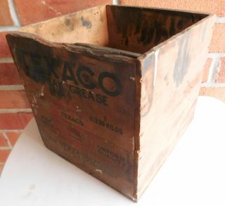 Vintage TEXACO Marfak Grease No.  4 Wooden Crate 6