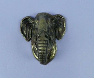 Vintage Brass Elephant Head Door Knocker