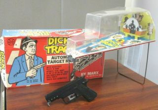 Vintage Marx Dick Tracy Automatic Target Range Game W/orig Box