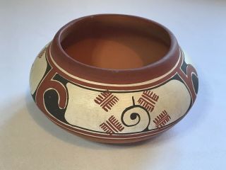 Vintage Barro Quiboreno Lara Venezuela Native American Folk Art Pottery Bowl