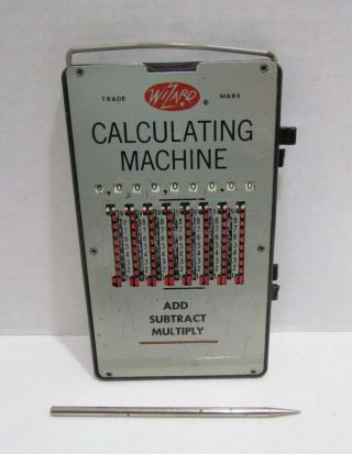 Wizard Mechanical Calculating Machine Vintage West Germany,  Instructions Stylus