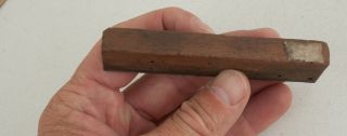 Antique Copper & Wood Print Block Etching Fork w/925 Sterling Ad (C2R) 3.  75 