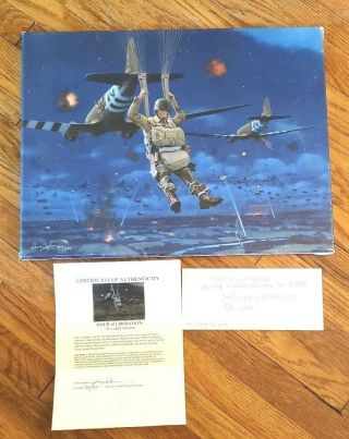 Ww2 D - Day Hero Raymond Geddes,  Jr.  Personally Owned Print 101st Airborne Read