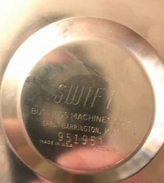 Vintage Mechanical Adding Machine Swift Business Machine Corp 4