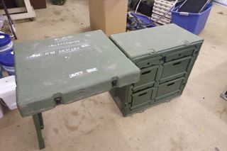 Pelican Hardigg Mobile Office Usgi Military Field Desk Od Plastic Hmmwv