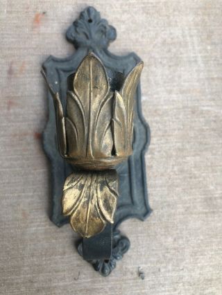 Vintage Antique Cast Iron Metal Wall Sconces Outdoor Light Fixture Bn5 3