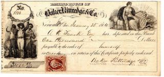 Civil War 1864 Patriotic $1000 Certificate Of Deposit Norwalk,  Ohio,  Ornate