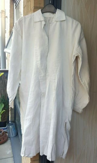 Antique/vintage Edwardian/victorian Heavy Linen Artist Smock/top/shirt