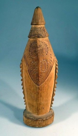 Lower Sepik River Carved Wood Head Papua Guinea Tribal Art Png
