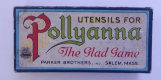 Antique - " Utensils For Pollyanna The Glad Game " - Parker Brothers,  Inc - Circa 1915 -