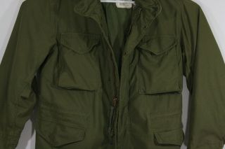 Vintage 1973 Alpha Industries Vietnam War Era M65 Military Jacket Mens Size Med 4