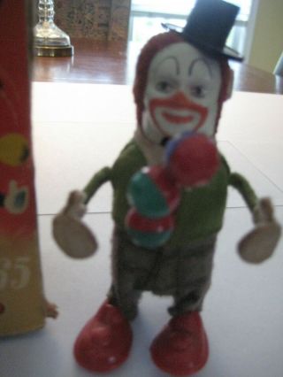 Antique Schuco Us Zone German Wind Up Clown Juggler (965)