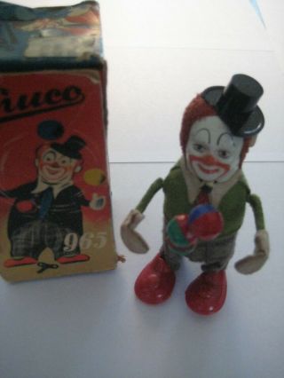 Antique Schuco US Zone German wind up Clown Juggler (965) 3