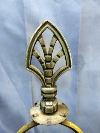 Antique Old Art Deco Cast Iron Table Lamp Light Fixture by Hubley 2