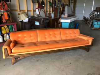 Vintage Mid Century Modern Couch Sofa Extra Long