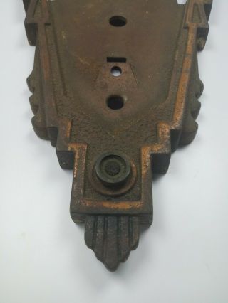 MEP INC IRON COPPER?/BRASS? ANTIQUE WALL SCONCE FIXTURE GOTHIC ART DECO plate 4