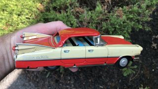 Vintage Sedan Deville Cadillac Yonezawa ? Japan Friction Tin Toy Car