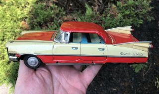 Vintage SEDAN DeVILLE Cadillac Yonezawa ? Japan Friction Tin Toy Car 2