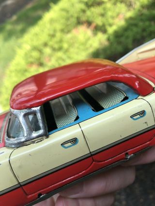 Vintage SEDAN DeVILLE Cadillac Yonezawa ? Japan Friction Tin Toy Car 7