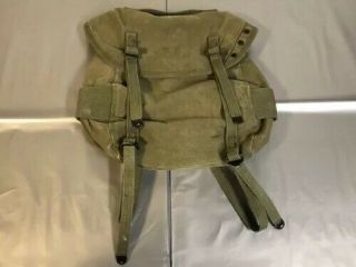 Us M - 1961 Canvas Combat Field Pack Butt Pack Lined Web Gear Belt