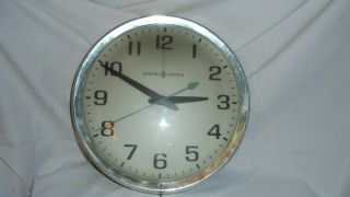 Vintage General Electric Model 2012 Glass Face School Wall Clock 2