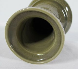 Meiji Taisho Seiji Tobai Chinese Style Incised Carved Celadon Bottle Vase yqz 7
