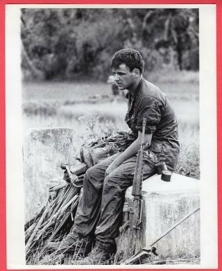 1969 Gi Takes Break On Tombstone Near Tan An Vietnam 8x10 News Photo