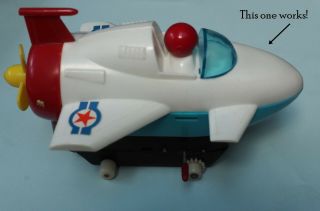 Vintage Sears GRIPPIDEE GRAVIDEE Deluxe Set by TOMY w Airplane & Space Capsule 2