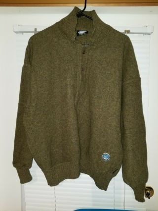 Vintage The Swanndri Wool Over Head Sweater Size Small 91cm - 36cm Hunter