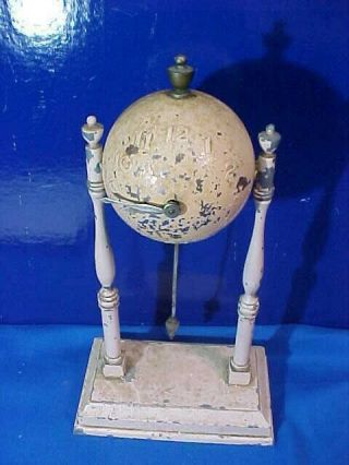 1939 Ny Worlds Fair Lux Globe Baseball Pendulette Clock