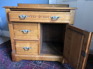 Antique Nightstand Table With Drawers 2