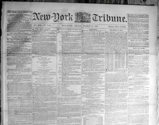 1862 Civil War Newspaper Iron Clads Hampton Roads Monitor Merrimac Confed Report
