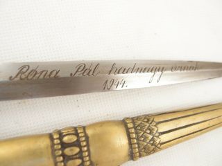 Hungarian Officer ' s Dagger WW2 paratrooper Air Force Sword Knife RARE EX,  1944 10
