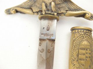Hungarian Officer ' s Dagger WW2 paratrooper Air Force Sword Knife RARE EX,  1944 6