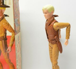 MARX Vintage Johnny West cowboy action figure Jay West w Box,  accessories 7