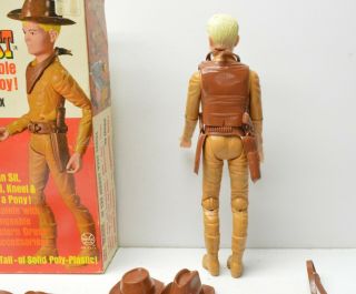 MARX Vintage Johnny West cowboy action figure Jay West w Box,  accessories 8