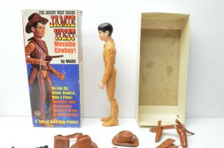 MARX Vintage Johnny West cowboy action figure Jamie West w Box,  accessories 4