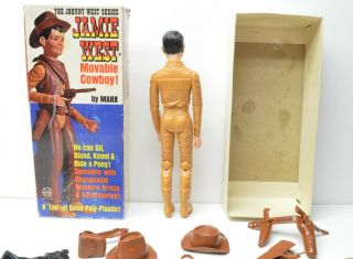 MARX Vintage Johnny West cowboy action figure Jamie West w Box,  accessories 5