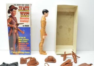 MARX Vintage Johnny West cowboy action figure Jamie West w Box,  accessories 6