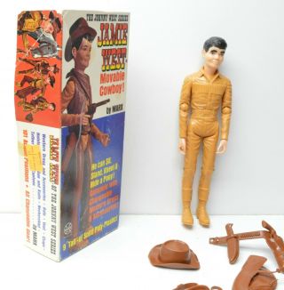 MARX Vintage Johnny West cowboy action figure Jamie West w Box,  accessories 7
