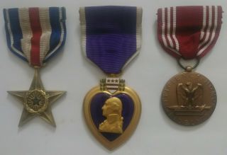U.  S.  Army,  World War Ii,  Good Conduct,  Purple Heart,  Silver Star,  9th Infantry