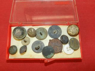 U.  S.  Civil War Group Of Buttons And Backers Dug At Cold Harbor,  Mechanicsville,