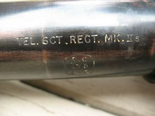 TEL.  SCT.  REGT.  MK IIs,  British Sniper Scout Telescope,  w/ Leather Case WWII? 2