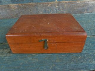 old vintage antique gold apothecary scale weights wood box 2