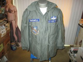 1960s U.  S.  A.  F.  Lt.  Col.  Mans Field Jacket W/ Hood 401st Tfw