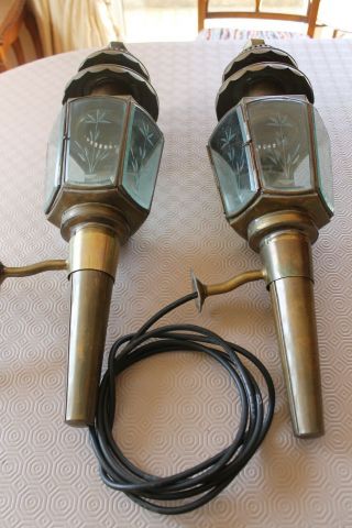 Matching Victorian Coach Lamps Converted To Electricity