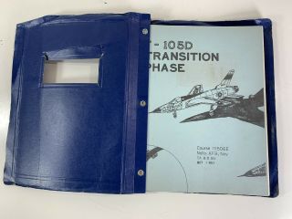1963 Air Force F - 105d Transition Phase Training Course Book Nuclear Weapons Usaf