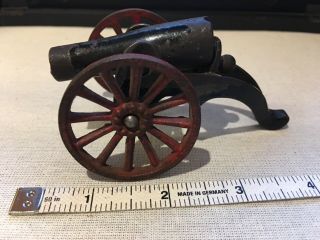 Antique Patriotic Early 1900s Cast Iron Firecracker Toy Canon